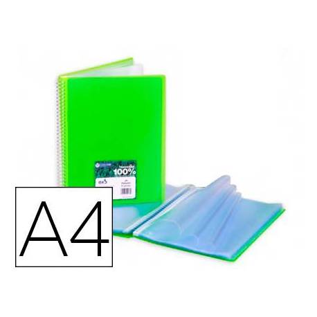 Carpeta Carchivo Archivex Star Escaparate con 40 fundas Espiral Din A4 Verde