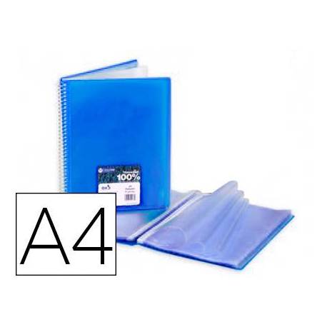 Carpeta Carchivo Archivex Star Escaparate con 40 fundas Espiral Din A4 Azul