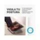 REPOSAPIES FELLOWES ULTIMATE SERIE PROFESSIONAL METALICO AJUSTABLE 3 ALTURAS NEGRO 96X560X32 MM