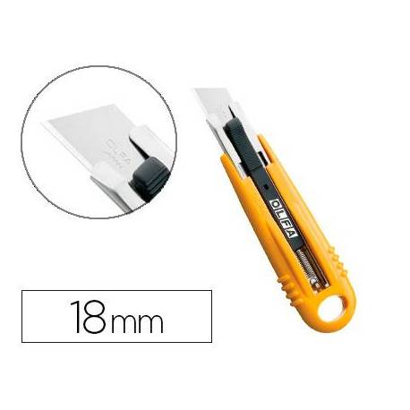 Cuter plastico Olfa cuchilla 18 mm retractil para zurdos