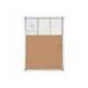 VITRINA DE ANUNCIOS BI-OFFICE FONDO CORCHO DE INTERIOR MARCO DE ALUMINIO 720X981 MM