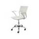 Silla giratoria pyc respaldo medio regulable en altura similpiel blanca 860+90x480x440 mm