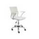 Silla giratoria pyc respaldo medio regulable en altura similpiel blanca 860+90x480x440 mm