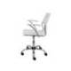 Silla giratoria pyc respaldo medio regulable en altura similpiel blanca 860+90x480x440 mm