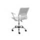 Silla giratoria pyc respaldo medio regulable en altura similpiel blanca 860+90x480x440 mm