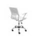Silla giratoria pyc respaldo medio regulable en altura similpiel blanca 860+90x480x440 mm