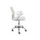 Silla giratoria pyc respaldo medio regulable en altura similpiel blanca 860+90x480x440 mm