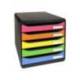 FICHERO CAJONES SOBREMESA EXACOMPTA BIG-BOX PLUS CLASSIC IDERAMA ARLEQUIN 5 CAJONES MULTICOLORES