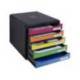 FICHERO CAJONES SOBREMESA EXACOMPTA BIG-BOX PLUS CLASSIC IDERAMA ARLEQUIN 5 CAJONES MULTICOLORES