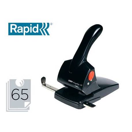 Taladrador Rapid HCD65 Fashion color negro capacidad para 65 hojas