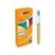 Boligrafo Bic Shine 4 colores Punta 1 mm cuerpo color Oro