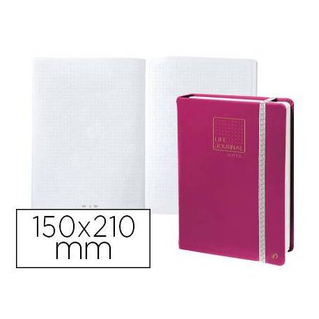Libreta Quo Vadis Life Journal Infinite Dots 150x210 mm 224 hojas Puntos Tapa Similpiel color Ciruela