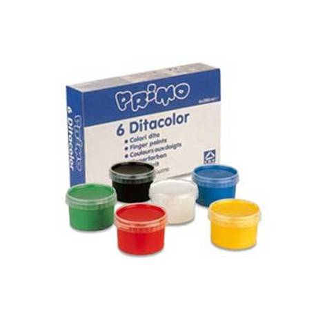 Pintura de dedos Primo 250 gr 6 colores surtidos