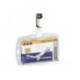 IDENTIFICADOR CON PINZA GIRATORIA DURABLE ACRILICO HORIZONTAL CON UÑERO PARA PASES DE SEGURIDAD 54X85 MM