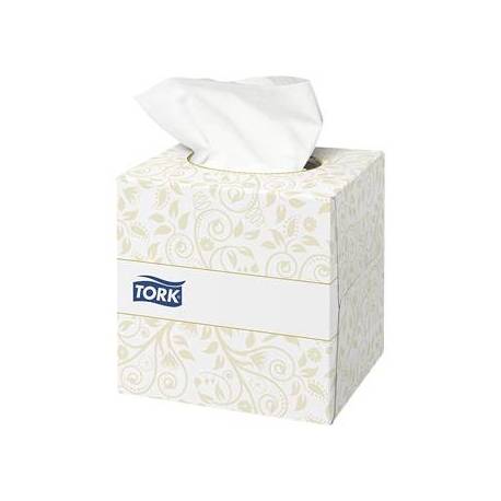 Pañuelos faciales extrasuaves marca Tork 2 capas 100 unidades