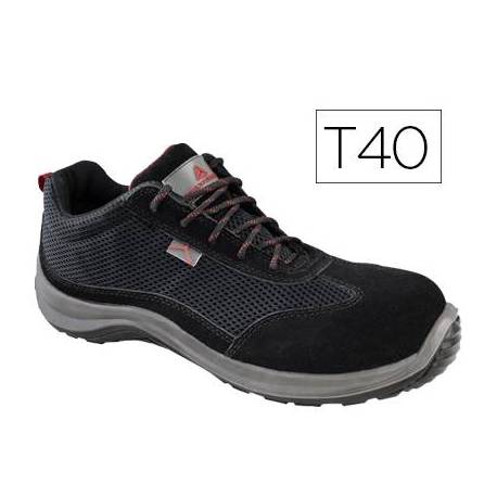 Zapatos de seguridad marca Deltaplus piel de serraje afelpado talla 40