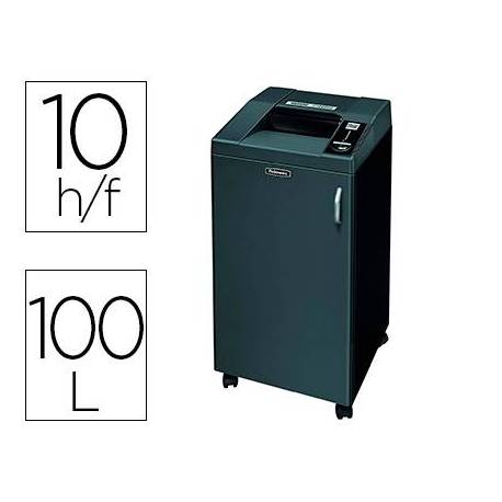DESTRUCTORA DE DOCUMENTOS FELLOWES 3250MC CAPACIDAD DE CORTE 10 HOJAS SEGURIDAD P6 PAPELERA 100 L