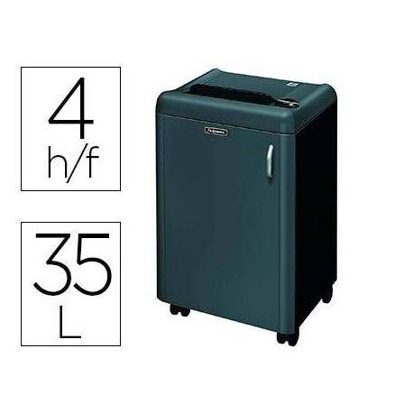DESTRUCTORA DE DOCUMENTOS FELLOWES 1050HS CAPACIDAD DE CORTE 4 HOJAS SEGURIDAD P7 PAPELERA 35 L