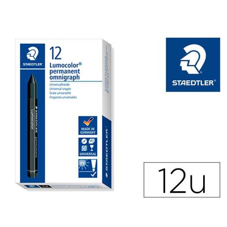 MINAS STAEDTLER PARA MARCAR NEGRO LUMOCOLOR PERMANENTE OMNIGRAPH 236 CAJA DE 12 UNIDADES