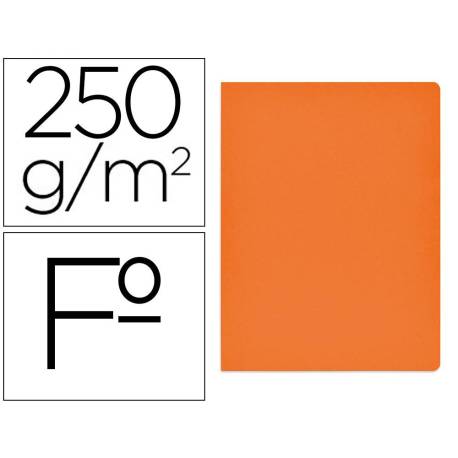 Subcarpeta Gio Folio 250 gr Cartulina color naranja