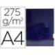 Subcarpeta Gio DIN A4 275 gr Plastificada con 2 solapas color Azul