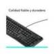 Teclado multimedia cable Logitech K120 1,5 m color Negro