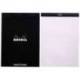 Bloc de notas perforado Rhodia Din A5 liso Negro