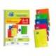 Cuaderno espiral oxford tapa extradura folio 80 hojas cuadro 4 mm con pizarra blancapack 4+1 colores surtidos