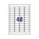 Etiqueta adhesiva Avery 47,7x25x4 mm Blanca láser caja 800 unidades