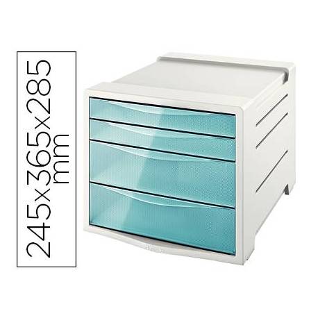 Modulo 4 cajones sobremesa Esselte color azul