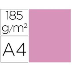 Cartulina Gvarro color Rosa chicle A4 185 g/m2 Paquete de 50