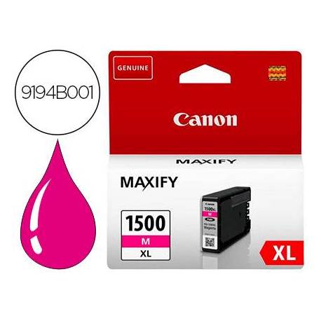 Cartucho Canon PGI-1500 XL Color magenta N. 9194B001