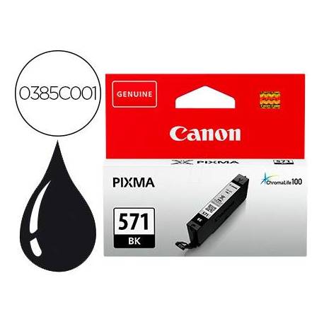 Cartucho Canon CLI-571BK color Negro ts5051/ ts6050 / ts8051 / ts9050