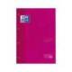 Recambio color 1 oxford din a4+ 80 hojas 90 gr cuadricula 5 mm tapa blanda 4 taladros fucsia touch.