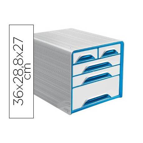 Fichero cajones CEP para 5 cajones mixtos color Blanco/Azul