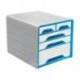 Fichero cajones CEP para 5 cajones mixtos color Blanco/Azul