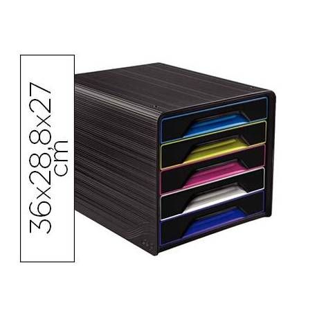 Fichero cajones CEP para 5 cajones color Multicolor/Negro