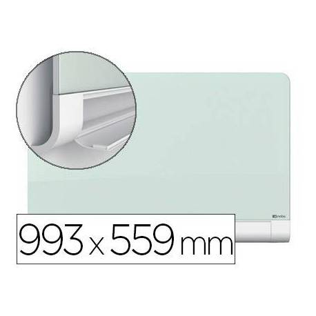 Pizarra Blanca Nobo Diamond Cristal Templado Magnetica 99,3x55,9 cm