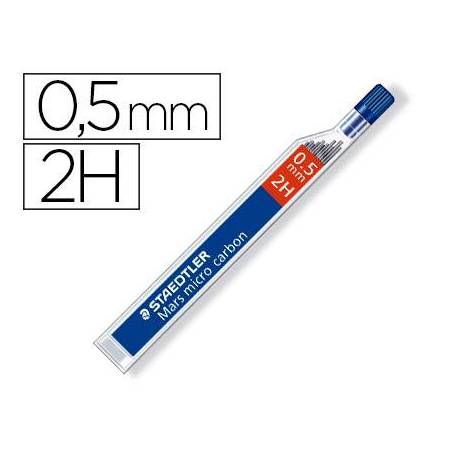 Minas Staedtler Mars Micro 0,5 mm 2H grafito Tubo con 12 unidades