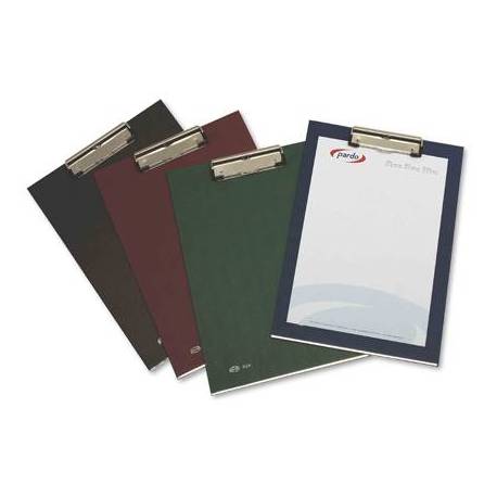 Portanotas plastico folio con pinza superior Pardo azul