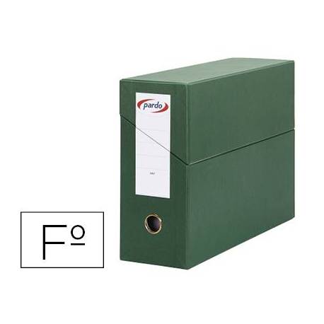 Archivador con tapa Pardo Folio color Verde 390x270x115 mm