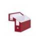 Archivador con tapa Pardo Folio color Rojo 390x270x115 mm