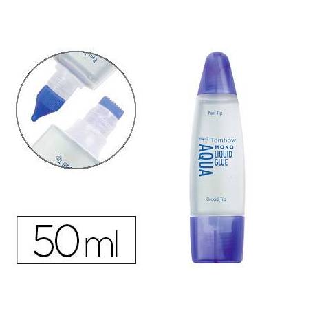 Pegamento Cola Líquida Tombow Transparente Permanente con 2 puntas de 50 ml