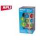 Gomets Apli Redondos Abecedario Multicolor Diametro 20 mm