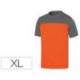 Camiseta manga corta Deltaplus de color Naranja y Gris Talla XL