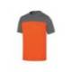 Camiseta manga corta Deltaplus de color Naranja y Gris Talla M