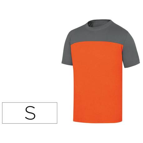 Camiseta manga corta Deltaplus de color Naranja y Gris Talla S