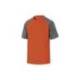 Camiseta manga corta Deltaplus de color Naranja y Gris Talla S