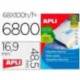 Etiquetas adhesivas Apli 48,5x16,9 mm ref 01282 caja de 100h