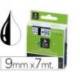 Cinta Dymo D1 Blanco Poliéster 9mmx7mt